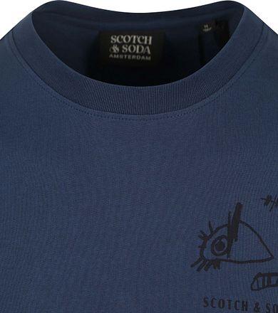 Scotch And Soda T-Shirt Navy Print