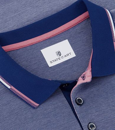 State of Art Piqué Polo Koboltblå