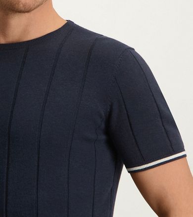 State Of Art Knitted T-Shirt Navy