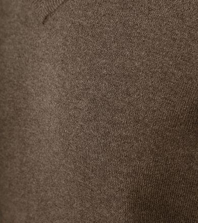 Steppin' Out Pullover Cotton Cashmere V-Neck Taupe Melange