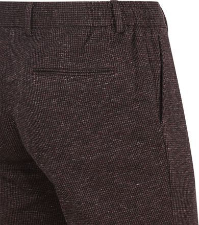 Suitable Chino Das Pied de Poule Aubergine