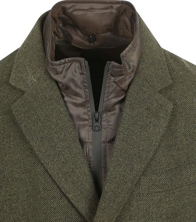 Suitable Coat Wolle Twill Dunkelgrün