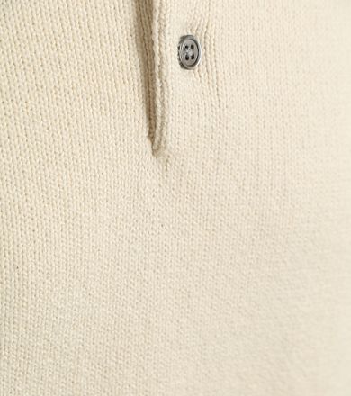 Suitable Heavy Strikket Polo i Råbeige