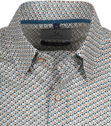 Suitable Hemd Print Blauw