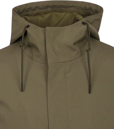 Suitable Jakke Hood Tech Olivengrønn