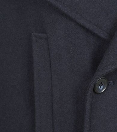 Suitable Caban Coat Wol Navy