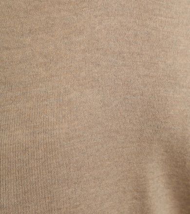 Suitable Merinotröja med V-ringning Beige