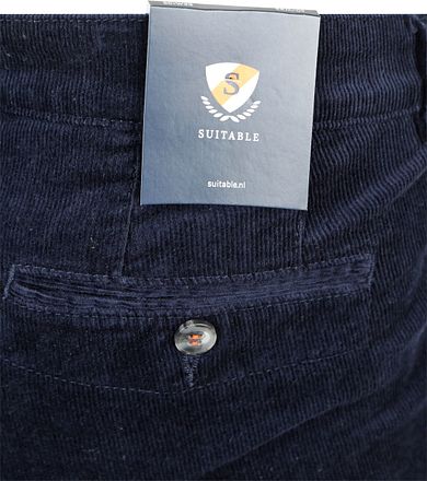 Suitable Plato chino i jernbanefløjl, Navy