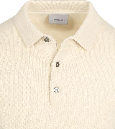Suitable Heavy Knitted Polo Raw Ecru
