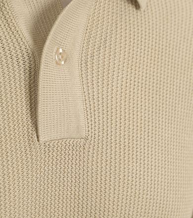 Suitable Respekt Polo Struktureret Strik Beige