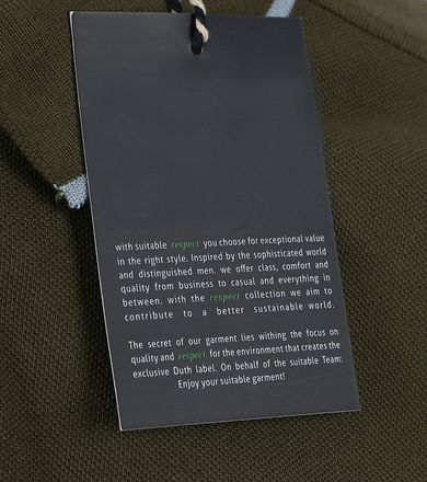 Suitable Respekt Poloskjorte Tip Ferge Olivengrønn