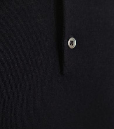 Suitable Rishi Polo i Mørkeblå Merinoull