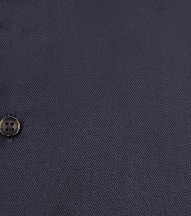 Suitable Shirt Extra Long Sleeves Twill Navy