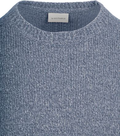 Suitable Pullover Kokt Ull Blå