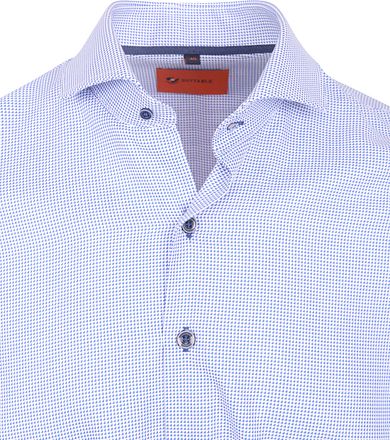 Suitable Twill Skjorta Tryck Ljusblå