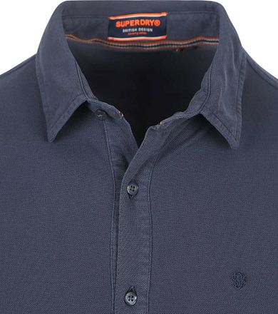 Superdry Skjorte Vintage Destroy Pique Sailing Navy