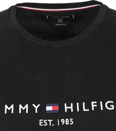 Tommy Hilfiger Logo T Shirt Black