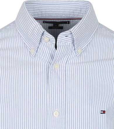 Tommy Hilfiger Oxford Skjorta Randig Ljusblå