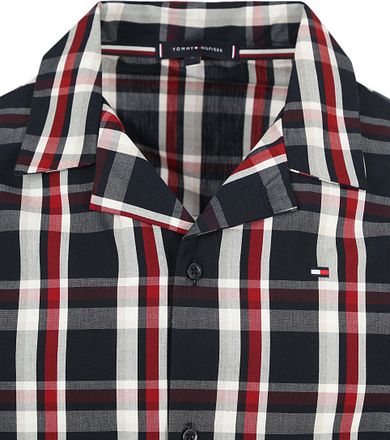 Tommy Hilfiger Pyjama Set Ruit Donkerblauw