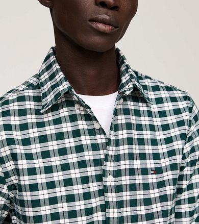 Tommy Hilfiger Oxford Skjorte Rutete Grønn