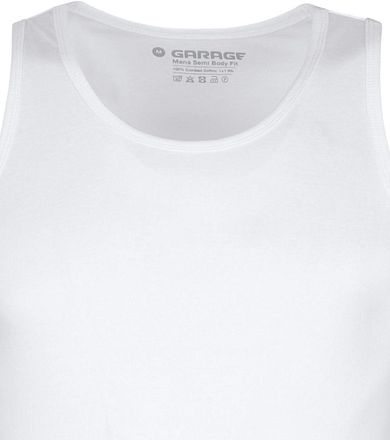 Garage Stretch Basic Singlet White