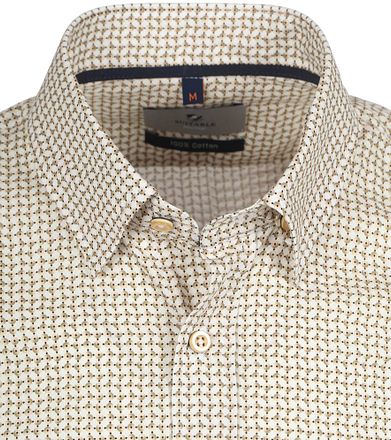 Suitable Hemd Print Beige