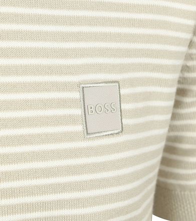 BOSS Knitted T-shirt Kanache Greige