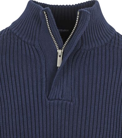 Suitable Mou Half Zip Genser Marineblå