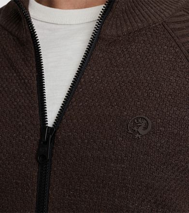 Cast Iron Cardigan Maille Marron