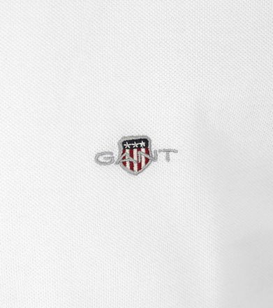 GANT Shield Piqué Poloshirt Hvid