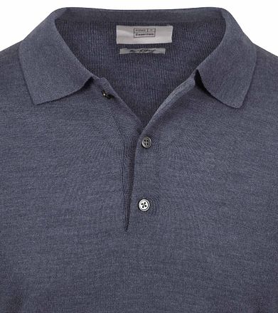 King Essentials The Robert Langærmet Poloshirt Merino Antracit