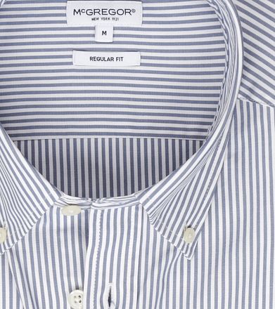 McGregor Shirt Poplin Stripes Blue