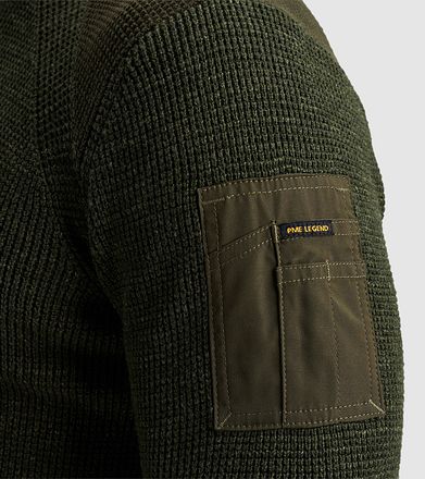 PME Legend Genser Rib Melange Mørkegrønn