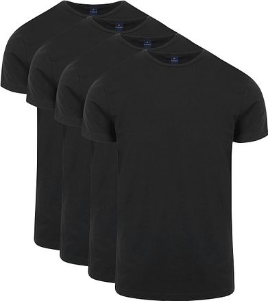 Suitable Ota T-Shirt z okrągłym dekoltem czarny 4-pack
