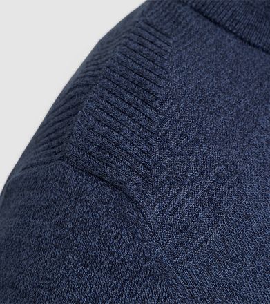 Vanguard Tröja Half Zip Melerad Mörkblå