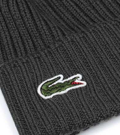 Lacoste Knitted Muts Wol Zwart