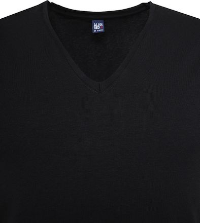 Alan Red T-skjorte NOV V-hals Stretch Svart 2-pakning