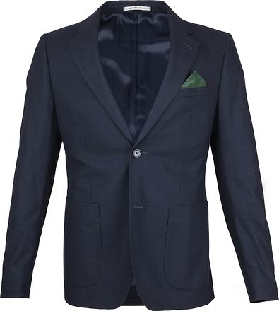 Suitable Kavaj Flanell Marinblå