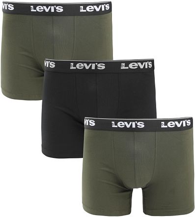 Levi's Boxershorts 3-Pack Ensfarvet Kaki Combo