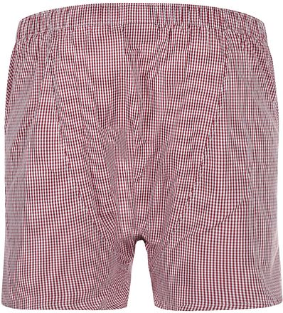 Steppin' Out Boksershorts Poplin Rute Rød