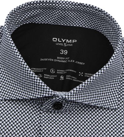 OLYMP Level Five Skjorta Cirkels Svart