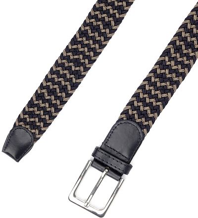 Suitable Braided Belt Navy Taupe