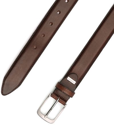 Profuomo Leren Riem Polish Bruin