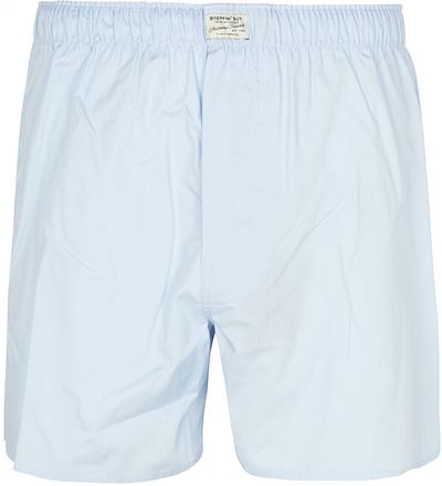 Steppin' Out Boxershorts Poplin Enfärgad Ljusblå