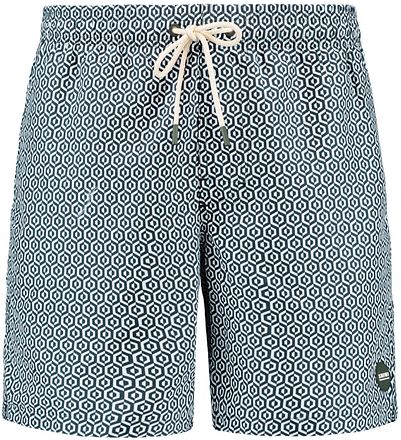 Shiwi Badshorts Mike Geo Tile Mörkgrön
