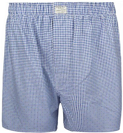 Steppin' Out Boksershorts Dobby Blå