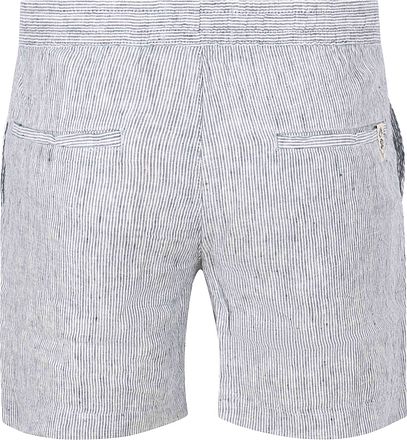 Superdry Shorts Leinen Merchant Blue Gestreift