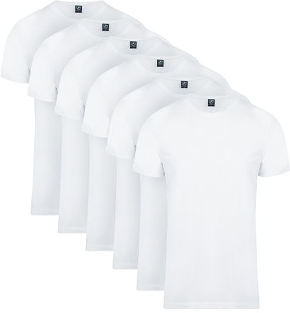 Suitable Obambo T-tröja Rund Hals Vit 6-Pack