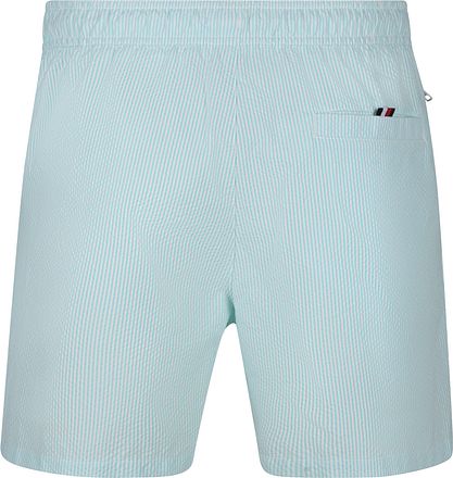 Tommy Hilfiger Badeshorts Drawstring Seersucker Aqua