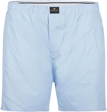 Steppin' Out Boxershorts i Solid Poplin Lyseblå
